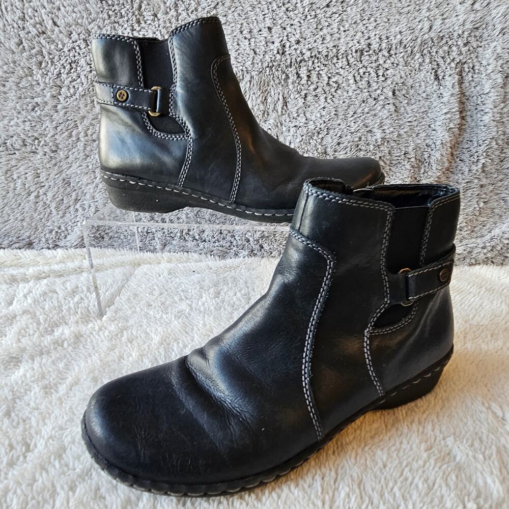 Naturalizer Women's Rylen Leather Side Zip Ankle Booties Size‎ 7N Black Comfort